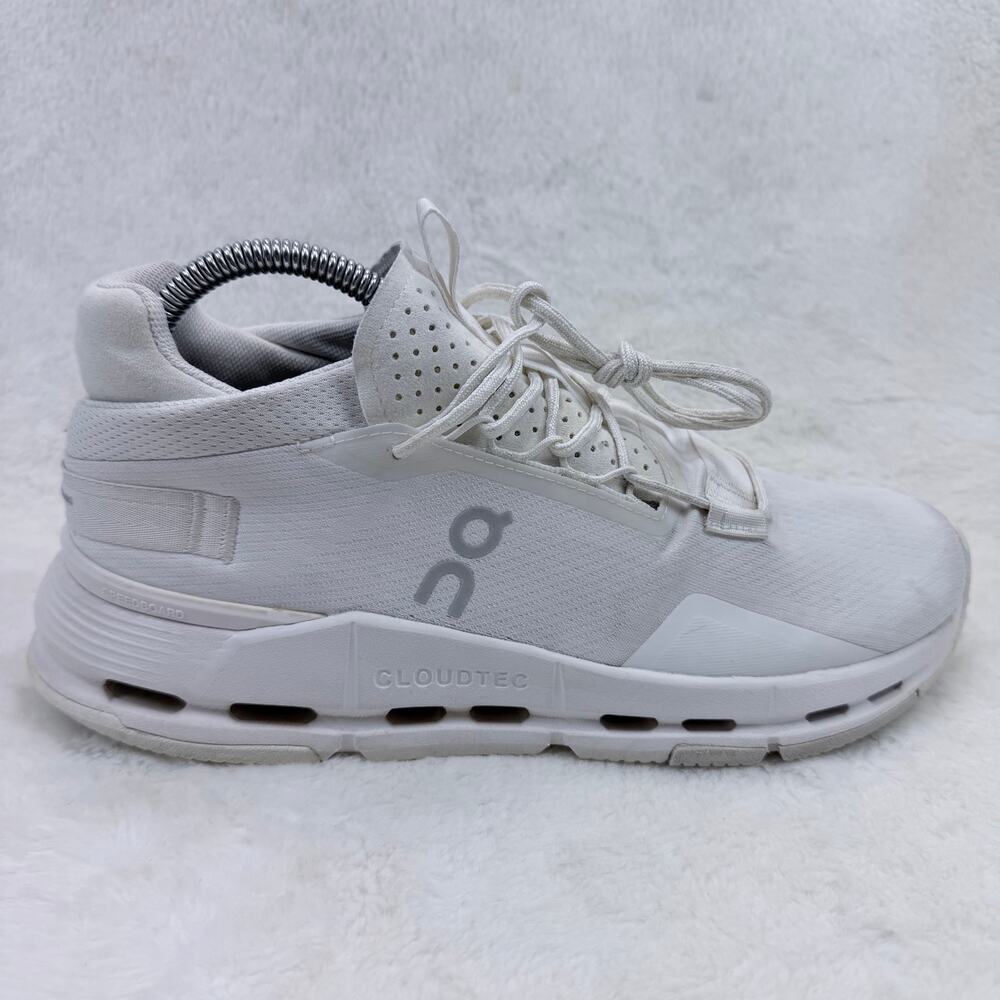 On Cloudnova 2 Womens Sneakers White Size 8.5 Running Walking Athletic Shoes